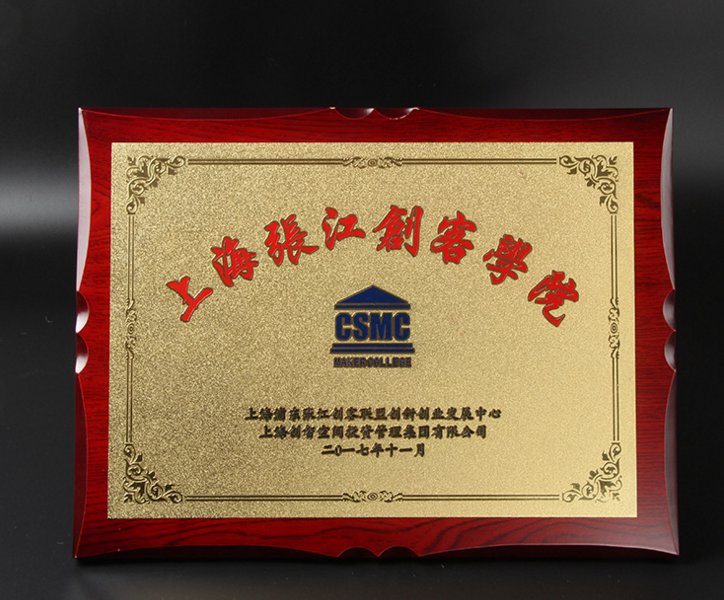 廣東木質(zhì)紀念獎牌，保險公司員工獎品，金銀箔紀念獎品